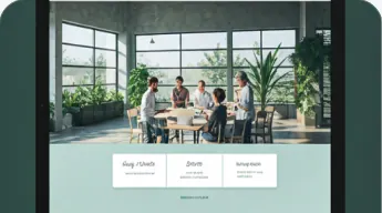 Team collaborating in a modern office
